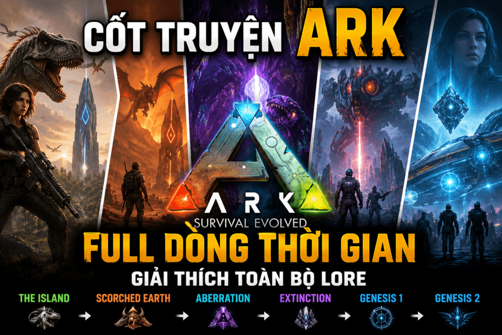 Cốt Truyện Game ARK: Survival Evolved Full Dòng Thời Gian – Giải Thích Toàn Bộ Lore ARK