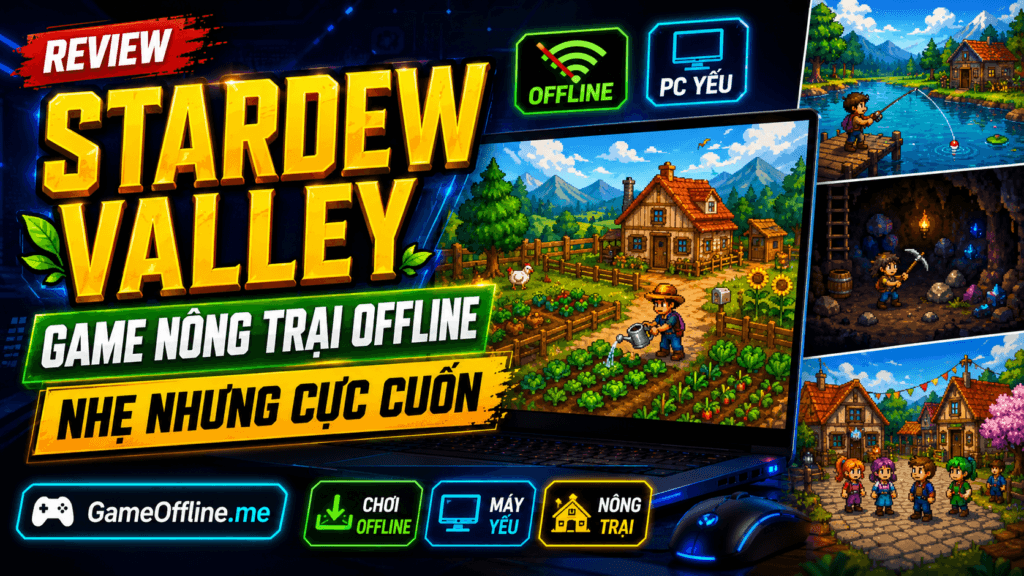 Review Stardew Valley game nông trại offline nhẹ