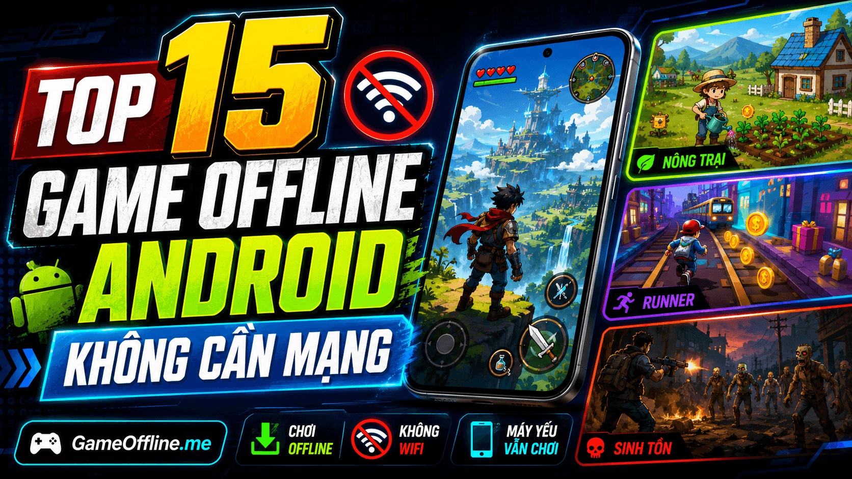 Top 15 game offline Android không cần mạng đáng chơi nhất